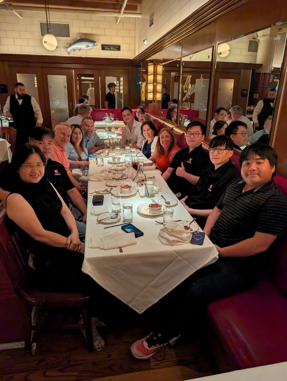 KwickPOS team and partners gathered at a dinner during MWAA 2026