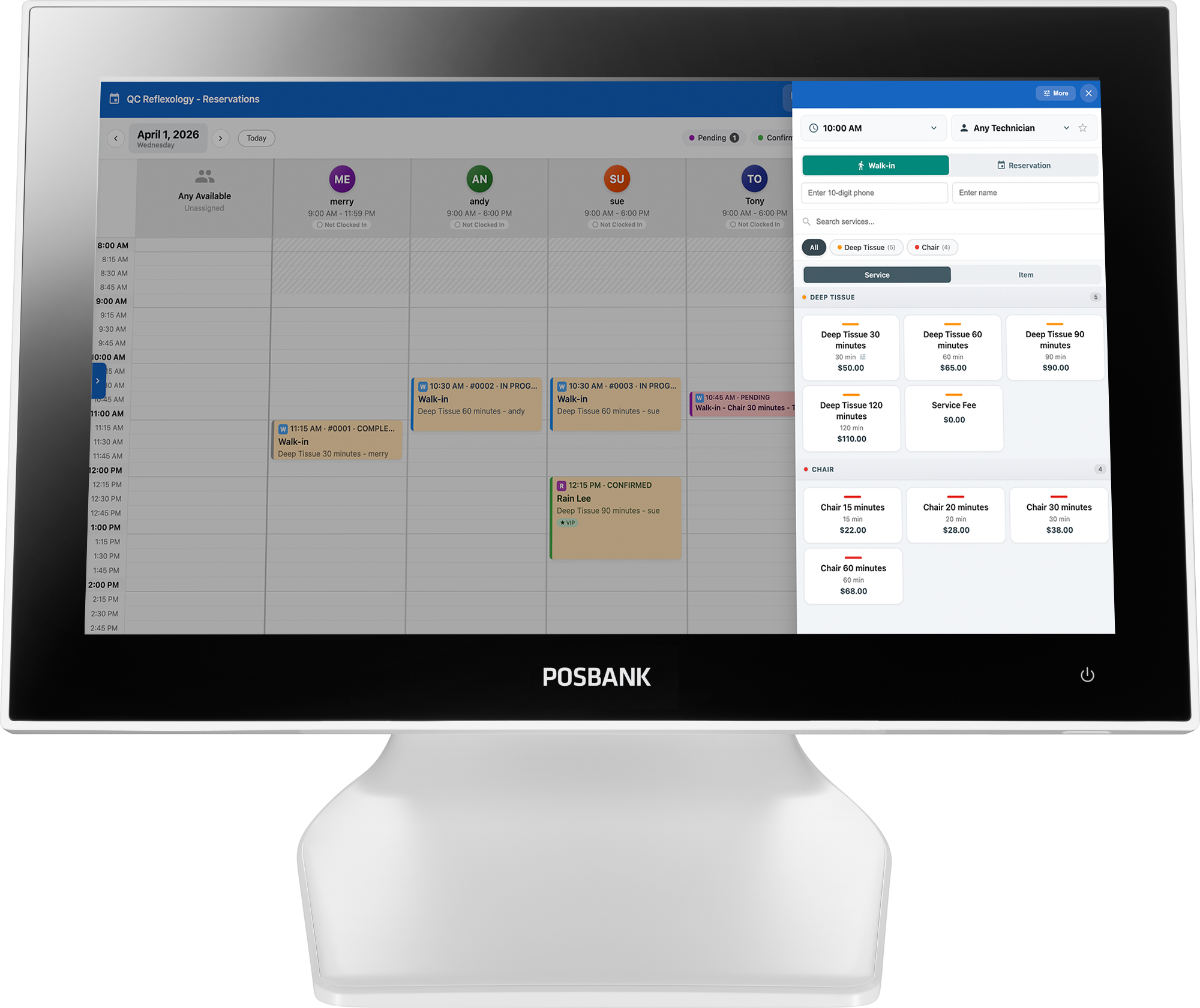 Online Booking Interface