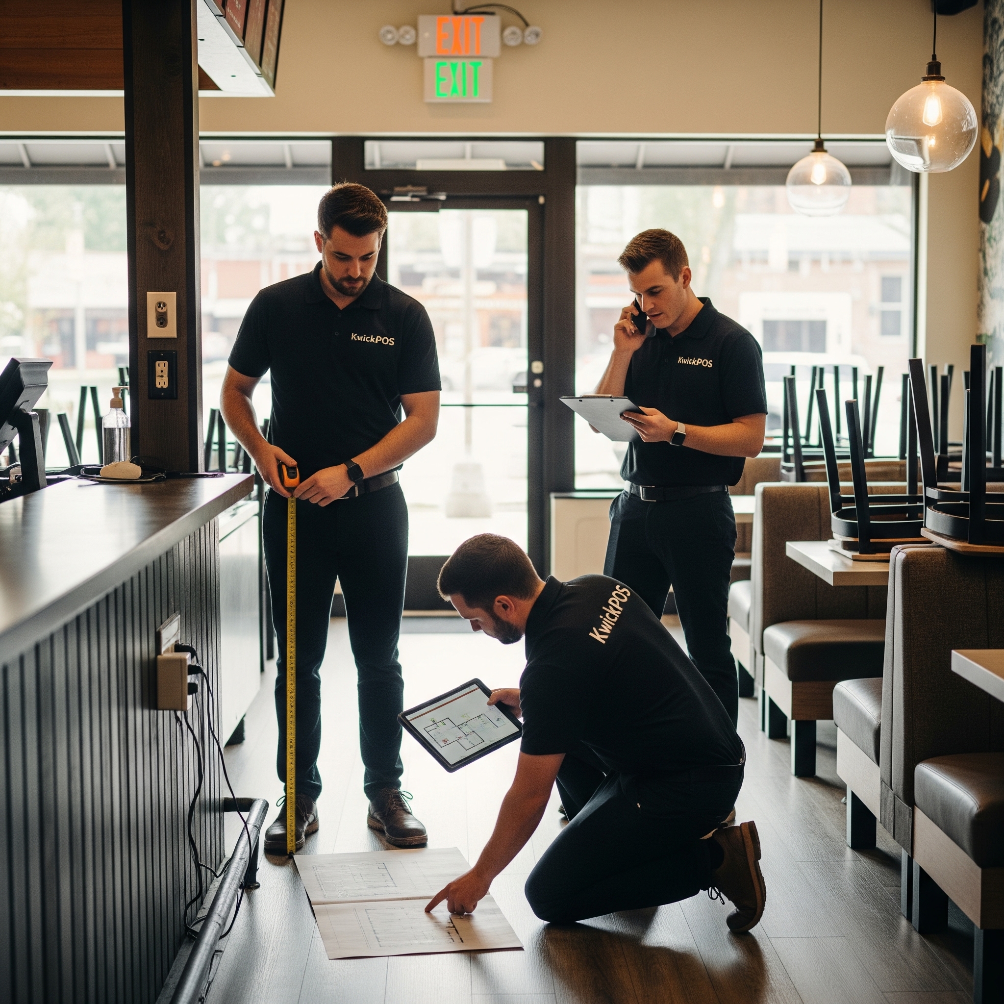 KwickPOS team planning restaurant support and onboarding
